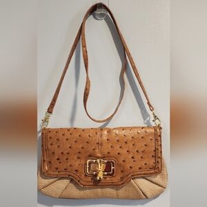 Aldo Textured Brown and Tan Shoulder Bag